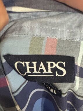 Chaps Multicolor Plaid Button-Down Shirt Classic Easy Care 2XLT
